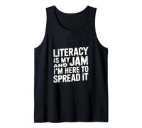 Literacy Is My Jam and I'm Here To Spread It |- Camiseta sin Mangas