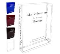 Literary Flower Vase - Acrylic Book-Themed Container, Stylish Bookshelf Decoration, Handcrafted Home Accent, Decorative Flower Holder | Study Room Ornament, Office Desk Display, Cultural Aesthetic