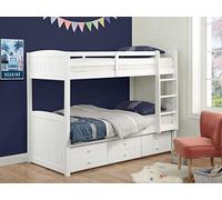 Literas separables ANCHISE II - 2 x 90 x 190 cm - con almacenamiento - Pino blanco