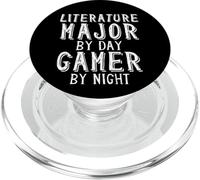 Literature Major by Day Gamer by Night English Classic Lit PopSockets PopGrip para MagSafe