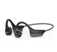 LiteSurge - Auriculares de natación de silicona líquida, conducción ósea, impermeables IP68, Bluetooth suave/piel, auriculares de natación con 32 GB de memoria MP3 para deportes, color negro y gris