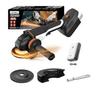 Litheli Amoladora Angular sin Escobillas 125mm, 20V Batería 4.0Ah, 8500 RPM, Mango Auxiliar, para Cortar, Esmerilar y Pulir