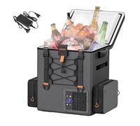 LiTHELi FrozenPack - Nevera portátil con compresor de 20 L, 12 V/240 V, con adaptador de CA para uso doméstico en interiores, emergencias, 15 minutos de refrigeración rápida, sin batería