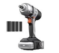 LiTHELi Juego de destornilladores de impacto inalámbricos de 1/2 pulgada, pistola de impacto, 5 ajustes de par para coche y hogar, no incluye cargador