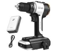 Litheli - Juego de taladro sin escobillas de 20 V MAX, taladro eléctrico con batería de iones de litio de 2.0 Ah