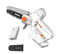 Litheli Mini Motosierra Batería 10000 mAh, 20V, 6 Pulgadas Motosierra de Mano para Podar, Tensión de Cadena Ajustable, Bloqueo de Seguridad, Mini Motosierra Eléctrica para Cortar Madera y Jardines