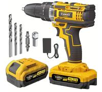 Lithium electric drill, suitable for maintenance of household automotive parts, lightweight and portable, perfect tool for men (standalone + few accessories)