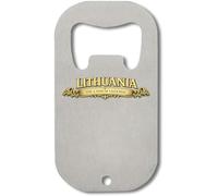 Lithuania The Land of Legends - Abrebotellas de acero inoxidable, color plateado