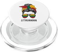 Lithuanian Girl Lithuanian Heritage Lithuania Flag PopSockets PopGrip para MagSafe