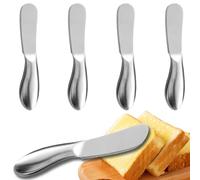 Lithyc Exquisito Juego de 4 Piezas Cuchillo Mantequilla,Esparcidor de Mantequilla,Cuchillo Esparcidor de Mantequilla, Para Queso Para Mantequilla, Mermelada, Queso y Crema