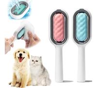 Lithyc Juego de 2 Cepillos para Cepillo Gatos, Cepillo para Pelo de Gato con DepóSito de Agua, Cepillo para Pelo De Gato para Perros y Gatos De Pelo Corto, Medio y Largo (Rosa + Azul)
