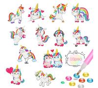 Lithyc Pintura de diamantes 5D, pintura de diamantes para niños, pinturas de diamantes, pinturas de unicornio, adecuadas para regalos para niños de 6, 7, 8, 9, 10, 11, 12 años