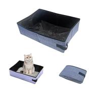 Litiere para gatos plegable, bandeja de basura portátil para gatos, impermeable inodoro para animales, para transporte en coche, camping avión apartamento hotel casa