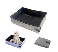 Litiere para gatos plegable, bandeja de basura portátil para gatos, impermeable inodoro para animales, para transporte en coche, camping avión apartamento hotel casa