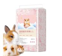 Litière Pour Petits Animaux - coton de papier de pâte de bois 450g Copeaux De Bois Contrôle Des Odeurs,Litière Hamster et Souris - Pour Les Fournitures De Sommeil Lapin Furet Gerbille Hérisson Repti