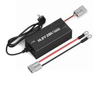 LiTime 12V 20A Cargador de Batería de Litio, 14,6V CA-CC Cargador Lifepo4 con Conectores Anderson e Indicadores LED, Cargador de Baterías para Baterías Recargables de Ciclo Profundo para Coches