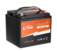 LiTime 24V 25AhBateria Litio Lifepo4 con BMS, Max 640Wh, 10 Años de Vida, 4000+ Ciclos, Batería Lifepo4 24V para Sillas Ruedas Eléctricas, Cortacéspedes Eléctricos, Camping, Equipos Pequeños
