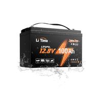 Litime Bateria LiFePO4 12V 100Ah con 100A BMS y Protección Baja Temperatura, 4000-15000 Ciclos, Bateria Litio 12V para Motor Eléctrico de Arrastre, Motor Electrico Fueraborda, Barcos, Caravanas