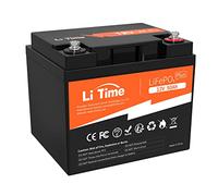 LiTime Bateria Litio 12V 50Ah, Baterias Lifepo4 50Ah, 4000+ Ciclos, Peso Más Ligero - Bateria Lifepo4 para Barcos Motor de Arrastre con 10 Años de Vida Útil y Salida Más Eficiente