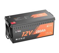 LiTime Batería Litio LiFePO4 12V 280Ah con Protección Baja Temperatura y 200A BMS, MAX 15000 Ciclos, Bateria Litio 12V 280Ah para Sistema Solar Autocaravana Camping Barco Energético Doméstico Camper