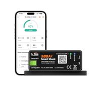 LiTime Monitor de batería 500 A, monitor de batería Bluetooth 8 V-120 V, SOC, alarmas, datos históricos, monitoreo de aplicaciones para litio, LiFePO4, AGM, baterías de gel, ideal para caravanas