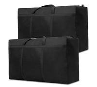 Litinliv 125L Bolsa de Almacenamiento Impermeable, Bolsa Mudanza Grande con Cremallera y Asa, Bajo la Cama Almacenaje Bolsa, Bolsas de Transporte para Edredón Almohadas Ropa Viajes, 2 Piezas