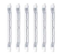 Litinliv 6 Piezas Reguable Bombilla Halógena R7s 118mm 220V 200W, Blanco Cálido 2700K Bombilla Halógena Lineal R7S, Halogena R7S J118 para Iluminación del Paisaje, Lámpara de Pared