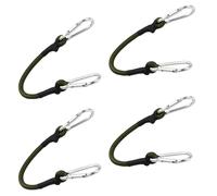 Litinliv Cuerdas Elásticas con Mosquetones de 30cm, Cable Elástico Resistente de 4 Piezas, Correa Elástica de Goma, Correas Elásticas con Ganchos de Mosquetón para Acampar, Equipaje, Viajes