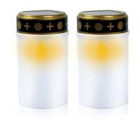 Litinliv Lámpara Solar LED para Tumbas - Velas de Cementerio Con Sensor Crepuscular, Iluminación Conmemorativa, Impermeable