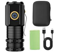 Litinliv Linternas LED Alta Potencia, 5000 Lúmenes Recargable Linternas, 5 Modos de Luz Portátil Flashlight, Linterna Potente, Impermeable Táctica Linterna para Camping/Al aire Libre/Emergencias