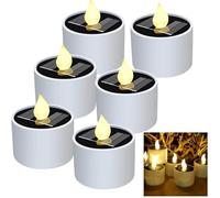 Litinliv Velas solares para exteriores, Velas impermeables exterior, Velas LED, para Jardín, Boda, Cumpleaños, Fiesta, Decoración al aire libre