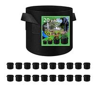 LITLANDSTAR 20 bolsas de cultivo de 12 l de tela no tejida, bolsas de cultivo para plantas de jardín, macetas transpirables de tela no tejida, con asas, contenedor interior y exterior para verduras,
