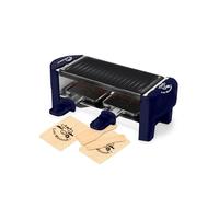 Litle Balance 8616 Raclette 2 Meuuh…!, Raclette 1/2 personas, Grill extraíble, 2 espátulas + 2 planchas, sin PFAS, antiadherente, 320 W, Azul noche