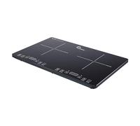 Litle Balance 8858 Little Induction Duo, Placa de inducción de 2 fuegos, Placa de cocción portátil, cocción rápida, termostato ajustable 9 niveles de temperatura, hasta 240 °C, 3500 W, negro