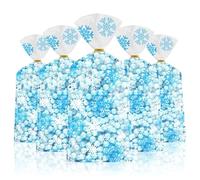 Litmitfu 100 bolsas de regalo de copo de nieve