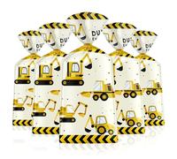 Litmitfu Paquete de 50 bolsas de celofán con temática de construcción