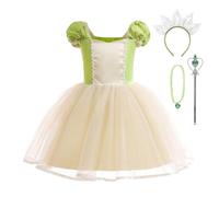Lito Angels Bebé Vestido de Princesa con Accesorios, Verde, 12-18 Meses