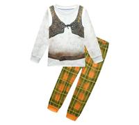 Lito Angels Conjunto de disfraz de monstruo de ogro verde Shrek para niños, camiseta y pantalones de manga larga con estampado en la parte delantera y trasera, para cosplay, ropa de descanso