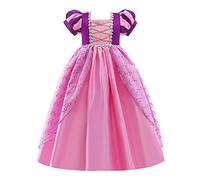 Lito Angels Disfraces de princesa Rapunzel para niñas pequeñas, trajes de fiesta de cumpleaños de Halloween Talla 3 a 4 años