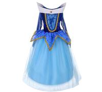 Lito Angels Disfraz de Bella Durmiente para Niñas Vestido de Princesa Aurora Talla 8 a 9 Años Azul (Número de etiqueta 150)