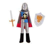Lito Angels Disfraz de Caballero Niño con Capa Espada Escudo Cinturón Capucha para Niños Halloween Carnaval Fiesta Medieval Feria de la Reina Obra Escolar Edad 5-6 Años Talla 116
