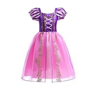 Lito Angels Disfraz de Carnaval de Princesa Rapunzel Vestido para Niña Pequeñas, Talla 3 años, Morada