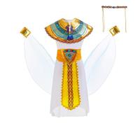 Lito Angels Disfraz de Cleopatra Infantil con Accesorios, Traje de Reina Egipcia Nilo para Niñas 7-9 Años, Vestuario Teatro Escolar Carnaval Fiestas