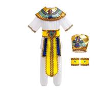 Lito Angels Disfraz de Faraón Egipcio Traje del Antiguo Egipto Rey Vestido de Carnaval Fiesta con Accesorio para Niños 7-8 años