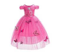 Lito Angels Disfraz de Princesa Aurora para Niña, Vestido de Bella Durmiente, Talla 4 años, Rosa Caliente