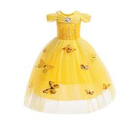 Lito Angels Disfraz de Princesa Belle para Niña Pequeños, Vestido de Fiesta de Bella y la Bestia, Talla 3 años, Amarillo