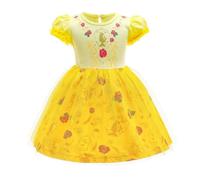 Lito Angels Disfraz de Princesa Belle Vestido Bella y la Bestia para Bebe Niña, Talla 18-24 meses, Amarillo