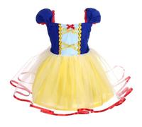 Lito Angels Disfraz de Princesa Blancanieves Vestido Tul para Niñas Pequeñas Talla 3-4 años, Amarillo