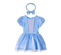 Lito Angels Disfraz de Princesa Cenicienta para Bebé Niñas Body Mono Mamelucos Onesie Vestido con Diadema Talla 9-12 Meses
