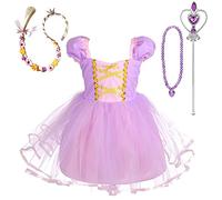 Lito Angels Disfraz de Princesa Rapunzel con Accesorios Vestido Tul para Bebé Niñas Talla 3-6 Meses, Morado (Número de etiqueta 60)